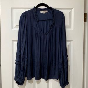 Loft Navy Top